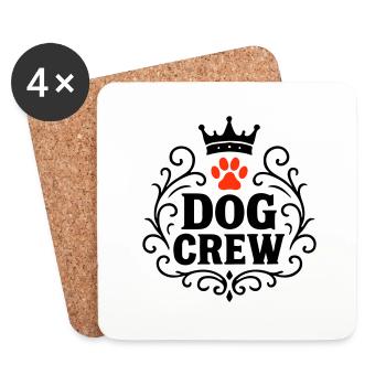 Hunde Crew - Untersetzer (4er-Set) - Weiß - Vorne