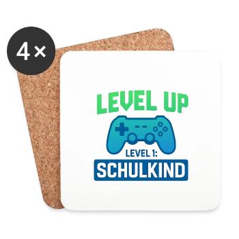 Schulanfang - Untersetzer (4er-Set) - Weiß - Vorne