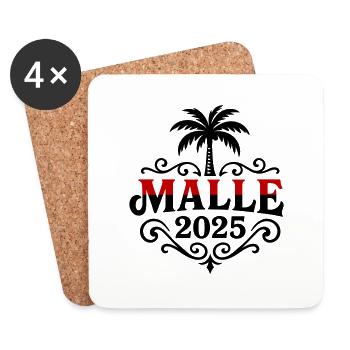 Malle 2025 - Dessous de verre (lot de 4) - blanc - Devant
