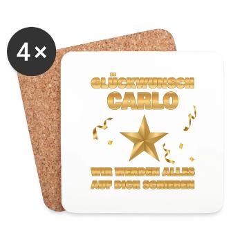 Colleague Carlo - Coasters (set of 4) - white - Front