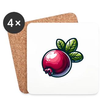 Kleine Cranberry - Untersetzer (4er-Set) - Weiß - Vorne