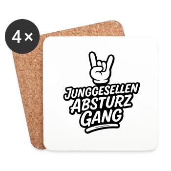 Junggesellen Absturz Crew Jga - Untersetzer (4er-Set) - Weiß - Vorne