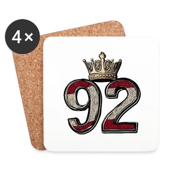92 Number Krone - Coasters (set of 4) - white - Front