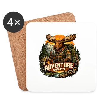 adventure - Coasters (set of 4) - white - Front