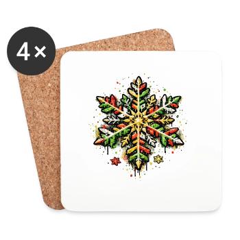 Snowflake - Coasters (set of 4) - white - Front