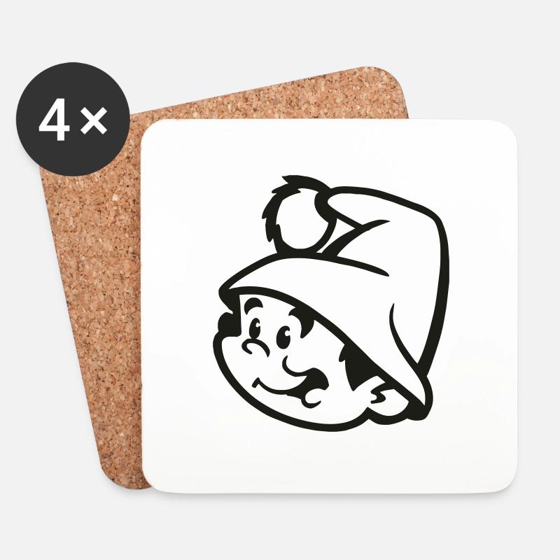 dwarf - Coasters (set of 4) - white