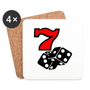 lucky seven - Untersetzer (4er-Set) - Weiß - Vorne