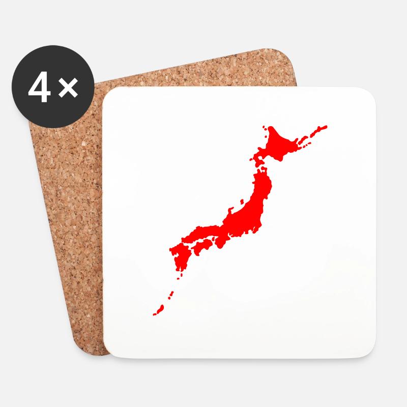 Japan - Untersetzer (4er-Set) - Weiß