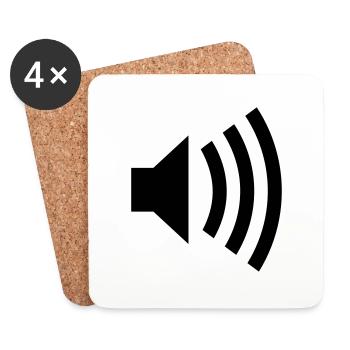 loud music - Dessous de verre (lot de 4) - blanc - Devant