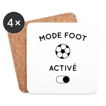 Humour - Mode foot activé - Dessous de verre (lot de 4) - blanc - Devant