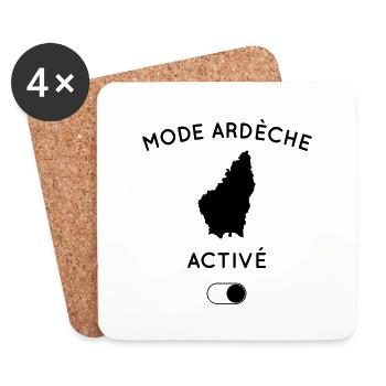 Mode Ardèche activé - Dessous de verre (lot de 4) - blanc - Devant