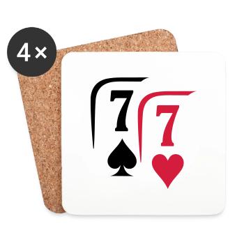 PAIR 7 - Coasters (set of 4) - white - Front