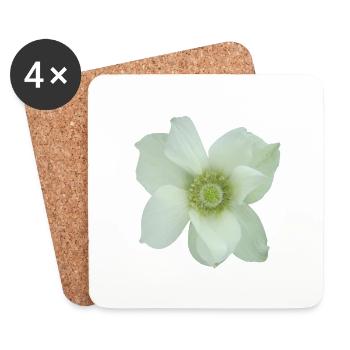 Fleur, Flower - Dessous de verre (lot de 4) - blanc - Devant
