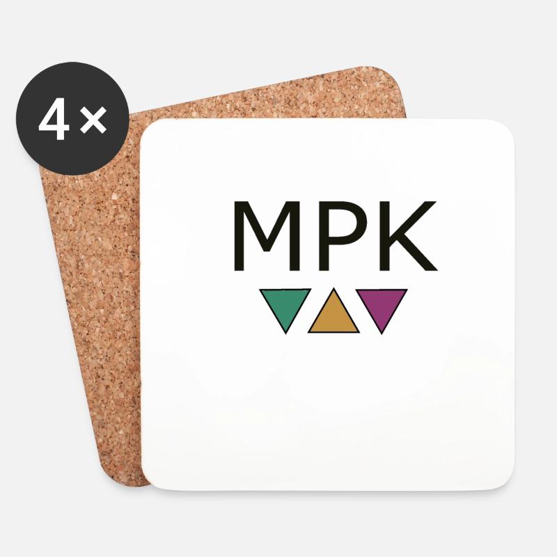 MPK Geschenk Idee - Untersetzer (4er-Set) - Weiß