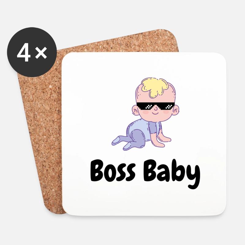 Boss Baby - Untersetzer (4er-Set) - Weiß