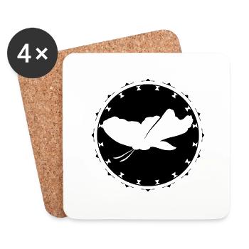 Papillon - Conservation de la nature - Environnement - Insecte - Dessous de verre (lot de 4) - blanc - Devant