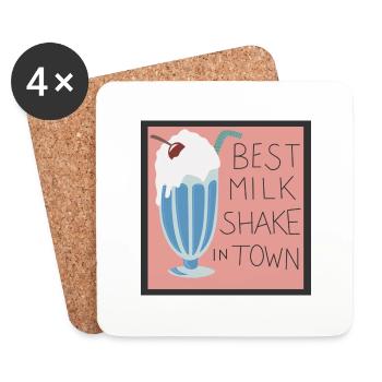 Milchshake Retro - Untersetzer (4er-Set) - Weiß - Vorne