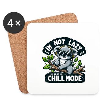 I'm not Lazy I'm in Chill Mode - Untersetzer (4er-Set) - Weiß - Vorne