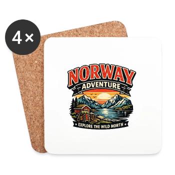 Norway Adventure North - Coasters (set of 4) - white - Front