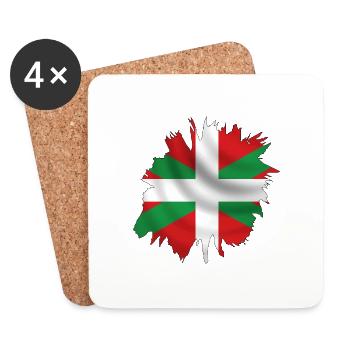Baskische Design - Untersetzer (4er-Set) - Weiß - Vorne