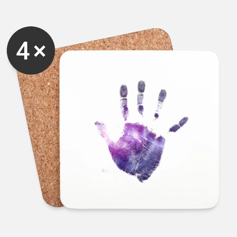 Galaxyhand - Untersetzer (4er-Set) - Weiß