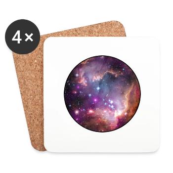 Galaxy - Space - Stars - Cosmic - Art - Universe T - Dessous de verre (lot de 4) - blanc - Devant