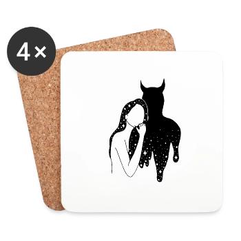 Dance with the Devil - Coasters (set of 4) - white - Front