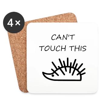 Hedgehog funny saying - Coasters (set of 4) - white - Front