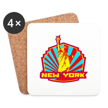 New York - Untersetzer (4er-Set) - Weiß - Vorne