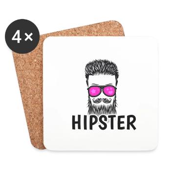 HIPSTER - Coasters (set of 4) - white - Front