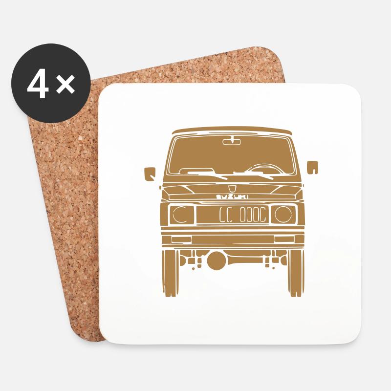 Jimny vorne - Untersetzer (4er-Set) - Weiß