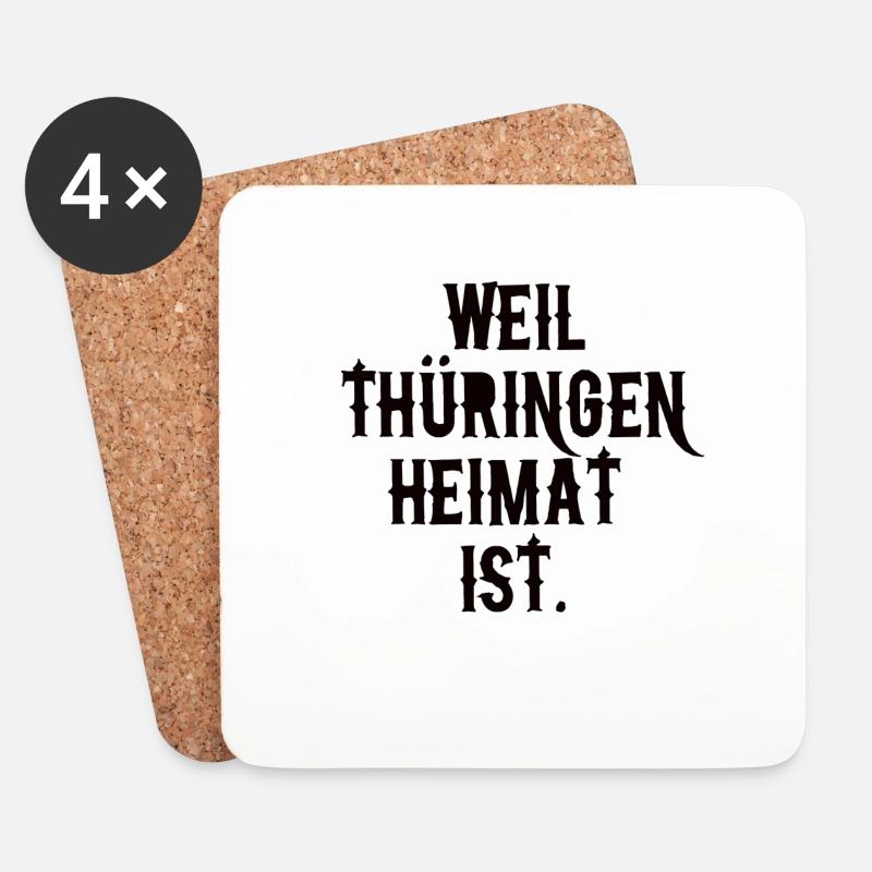 thueringen heimat - Untersetzer (4er-Set) - Weiß