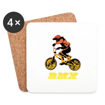 Fahrrad bmx Mountainbike - Untersetzer (4er-Set) - Weiß - Vorne