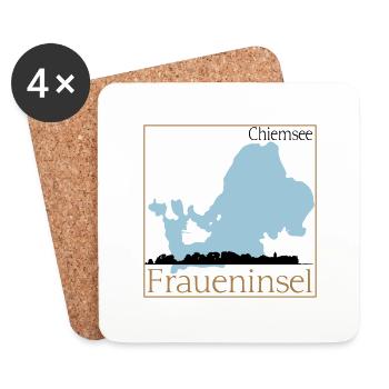 Fraueninsel Skyline - Untersetzer (4er-Set) - Weiß - Vorne