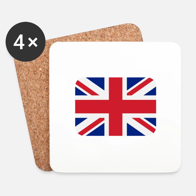 Union Jack - Untersetzer (4er-Set) - Weiß