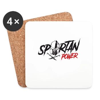 spartan power - Untersetzer (4er-Set) - Weiß - Vorne