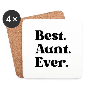 Best. Aunt. Ever. - Untersetzer (4er-Set) - Weiß - Vorne