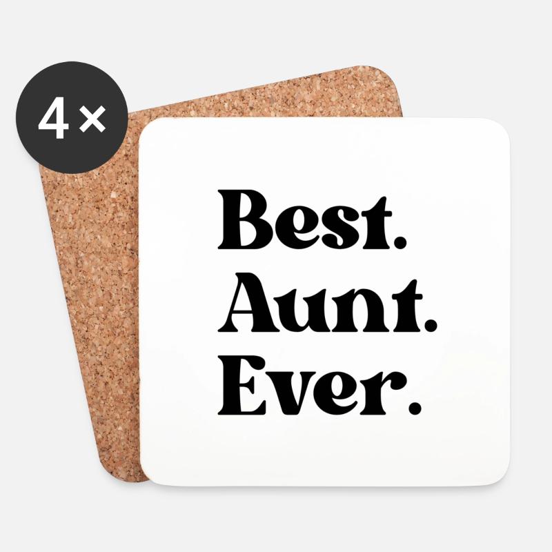 Best. Aunt. Ever. - Untersetzer (4er-Set) - Weiß