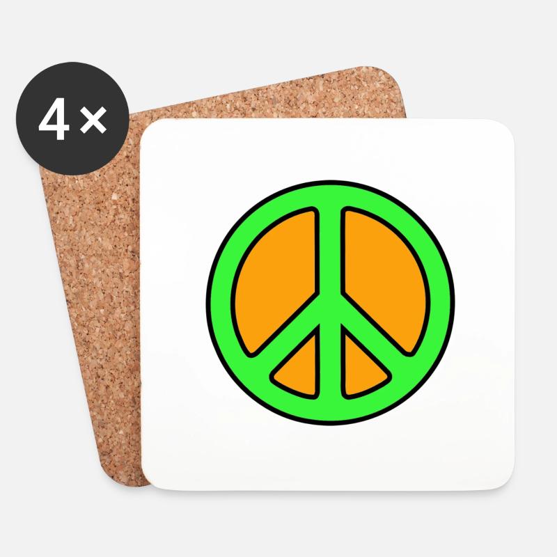 Peace - Untersetzer (4er-Set) - Weiß