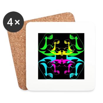 Flash Powerful - Dessous de verre (lot de 4) - blanc - Devant