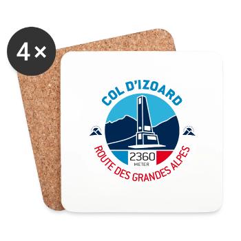Col d’Izoard 1 - Dessous de verre (lot de 4) - blanc - Devant