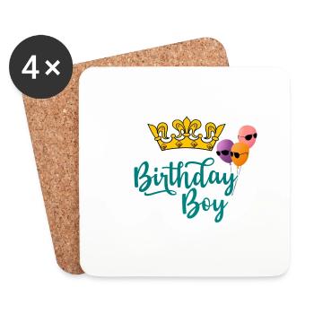 Birthday Men Boy funny Gift Kids - Coasters (set of 4) - white - Front