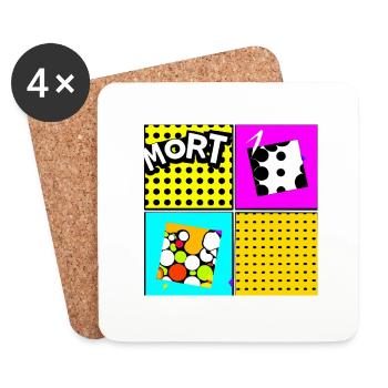 Pop art - Untersetzer (4er-Set) - Weiß - Vorne