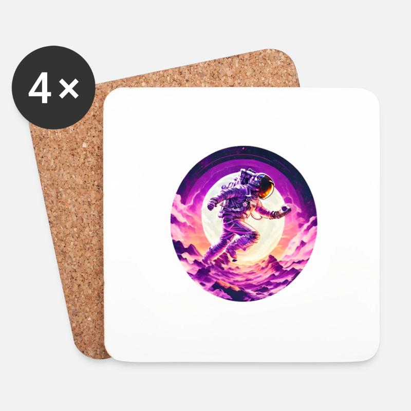 wunderschönes Astronauten Sunset Design - Untersetzer (4er-Set) - Weiß