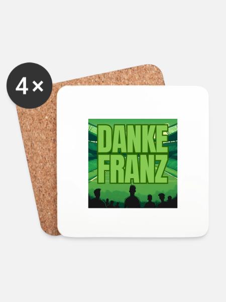 Wir sagen Danke Franz! - Untersetzer (4er-Set) - Weiß