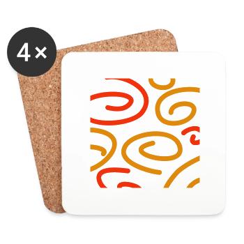 Spiral - Coasters (set of 4) - white - Front
