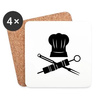 Cook - Coasters (set of 4) - white - Front