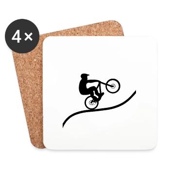 Dirt bike MTB - Coasters (set of 4) - white - Front