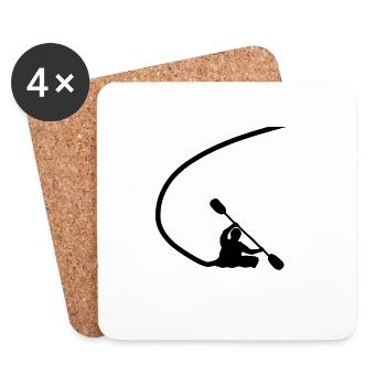 canoe - Coasters (set of 4) - white - Front