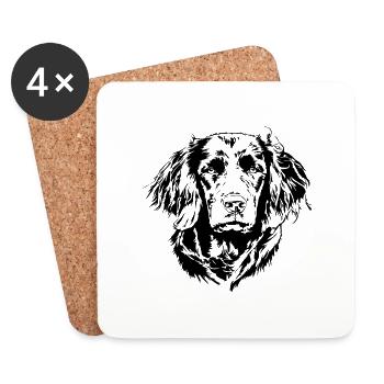 CHIEN DE CHASSE ALLEMAND Chien de chasse Chiens de chasse Wilsigns - Dessous de verre (lot de 4) - blanc - Devant